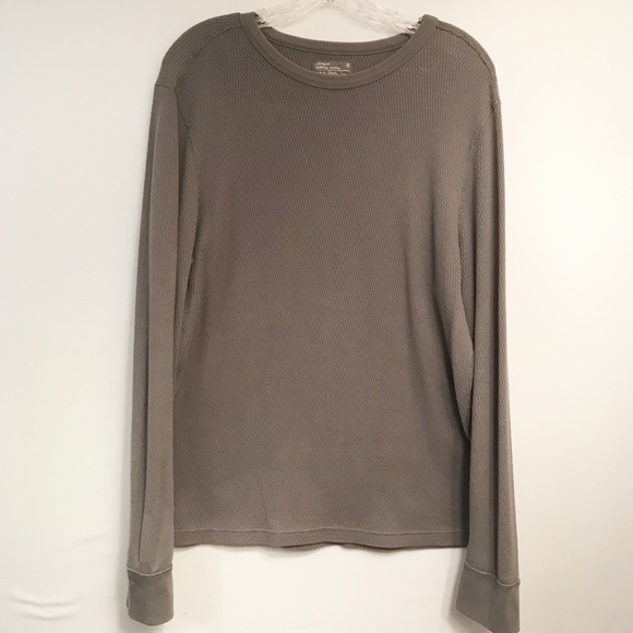 J.Crew Men’s Green Surplus Thermal‎ Size Large Cotton Long Sleeve - Picture 1 of 6